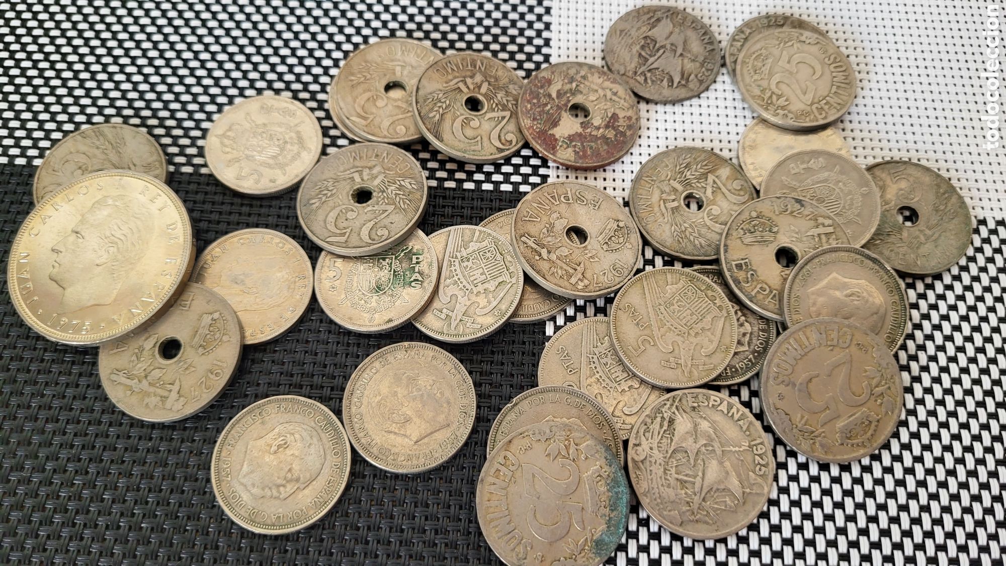 Monedas Franco: Lote varias monedss pesetas Rep&uacute;blica Espa&ntilde;ola Estado Espa&ntilde;ol y Juan Carlos l