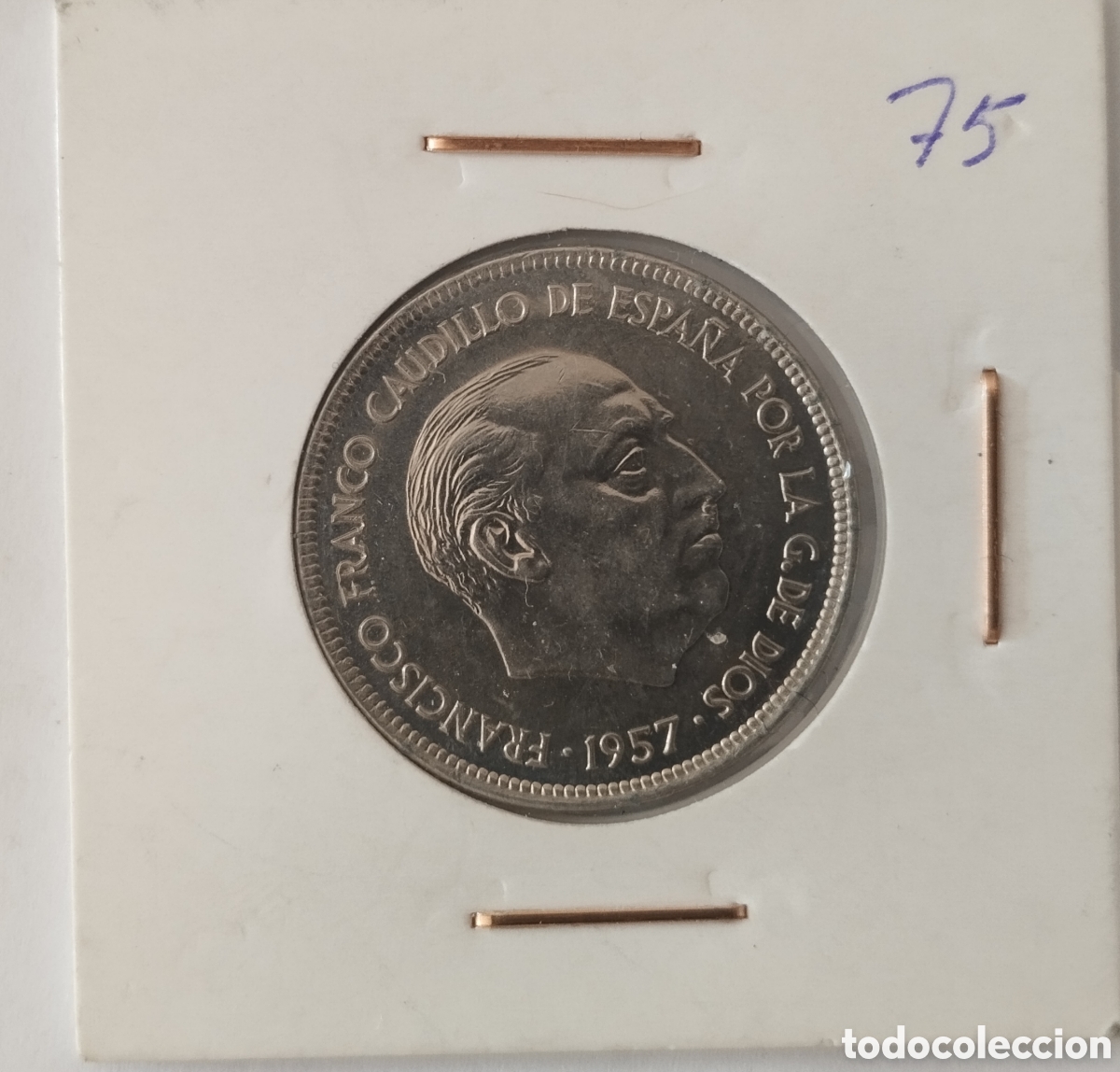 Monedas Franco: MONEDA DE 25 PESETAS FRANCO 1957 ESTRELLA 75 SIN CIRCULAR BRILLO ORIGINAL
