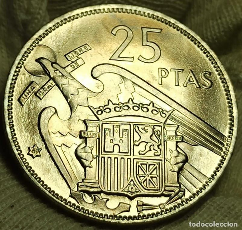 Monedas Franco: Espa&ntilde;a; Moneda 25 Pesetas 1957*69 Estado Espa&ntilde;ol Sin Circular Brillo Original Lote 1812