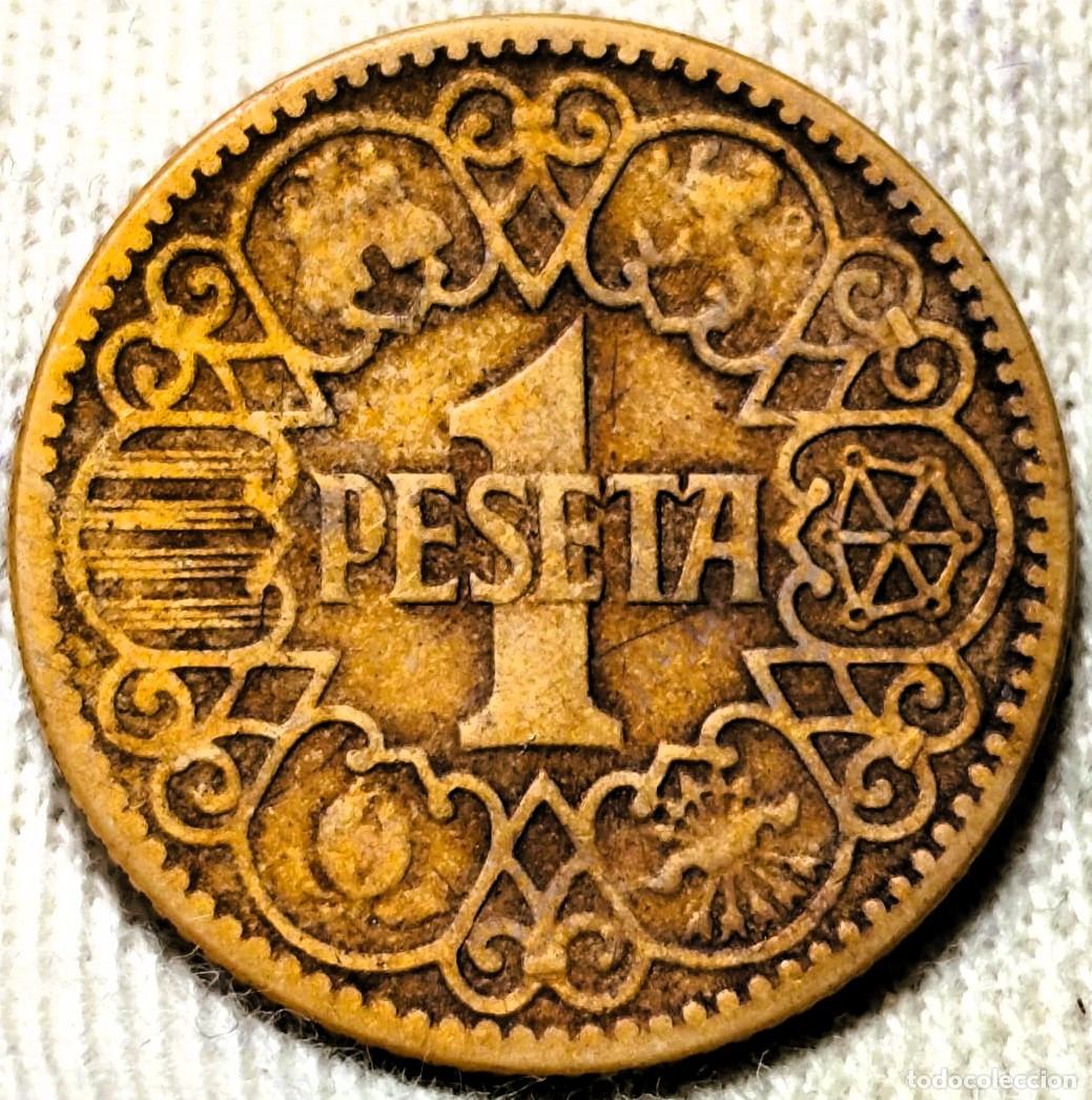 Monedas Franco: Espa&ntilde;a 1 Peseta 1944 mbc Lote 2254