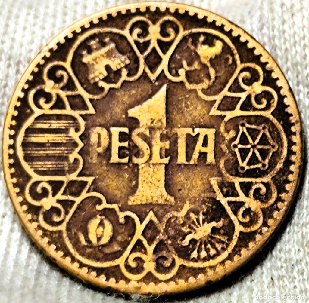 Monedas Franco: Espa&ntilde;a 1 Peseta 1944 mbc Lote 2255