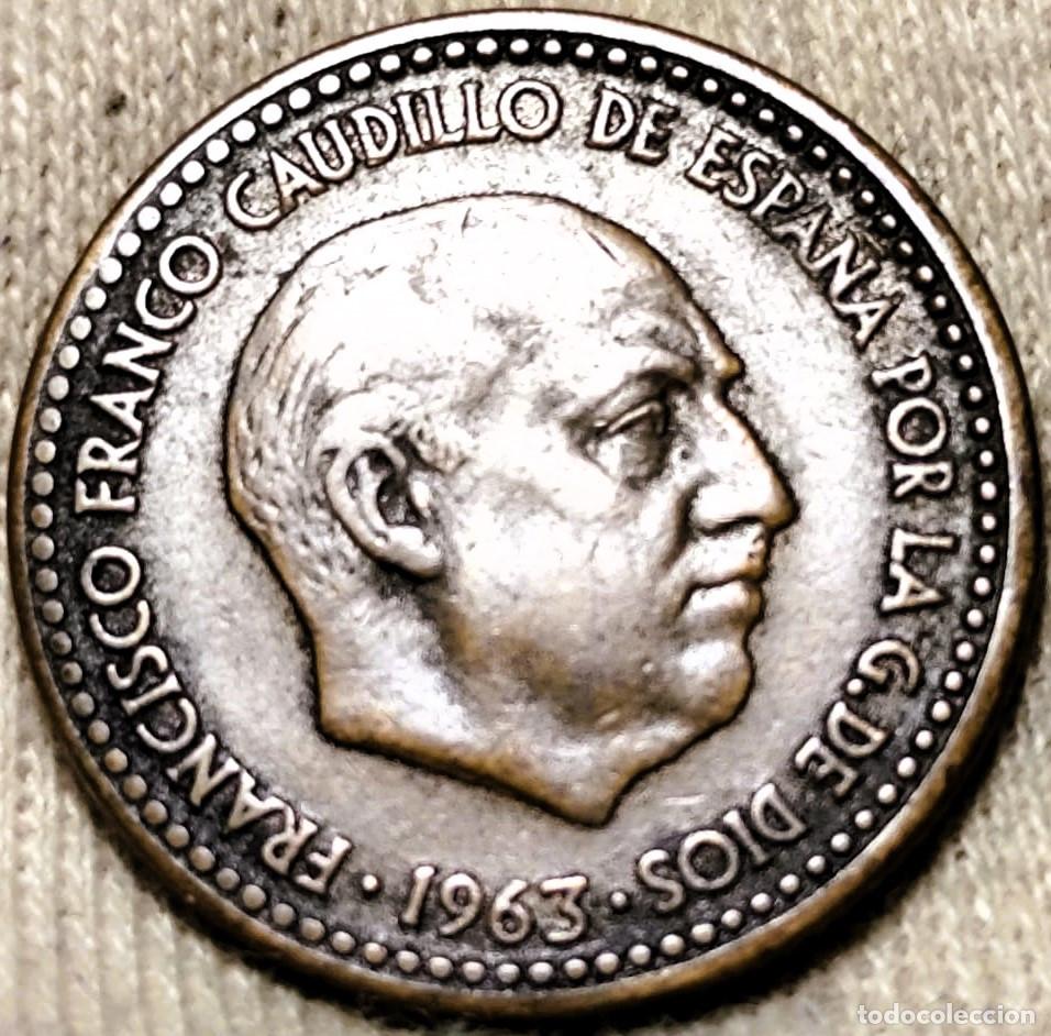 Monedas Franco: Espa&ntilde;a 1 Peseta 1963*(19-63) mbc Lote 2258
