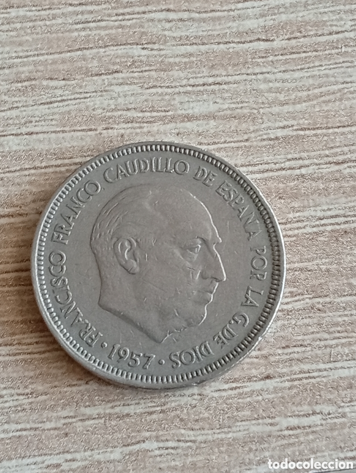 Monedas Franco: 1957 moneda 5 pesetas espa&ntilde;ola