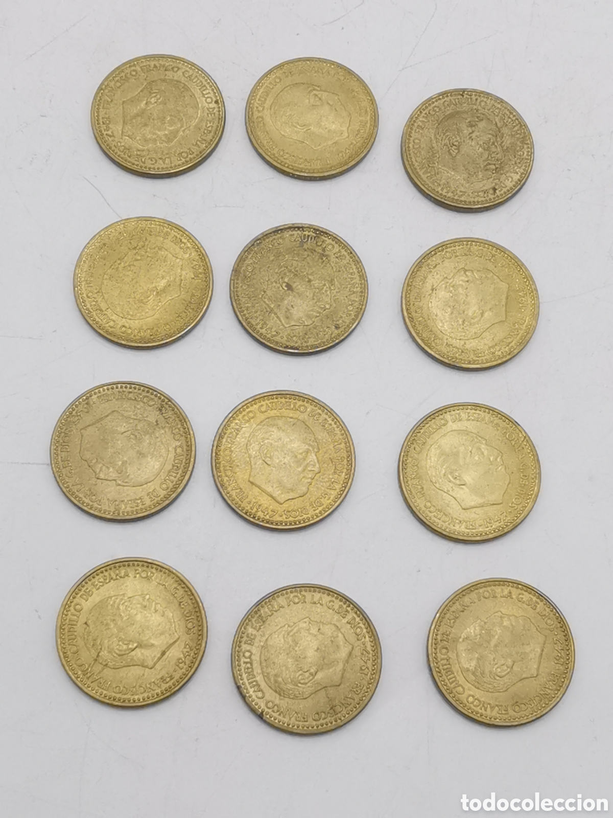 Monedas Franco: MONEDAS DE UNA PESETA DE 1947 CON ESTRELLA 52