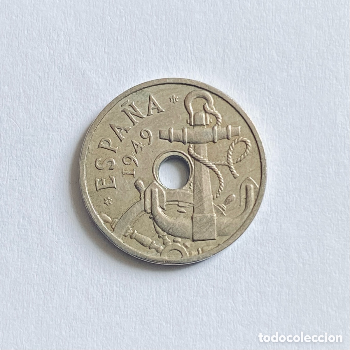 Monedas Franco: Moneda 50 centimos 1949 estrella * 51 (KM# 777). La de la foto.