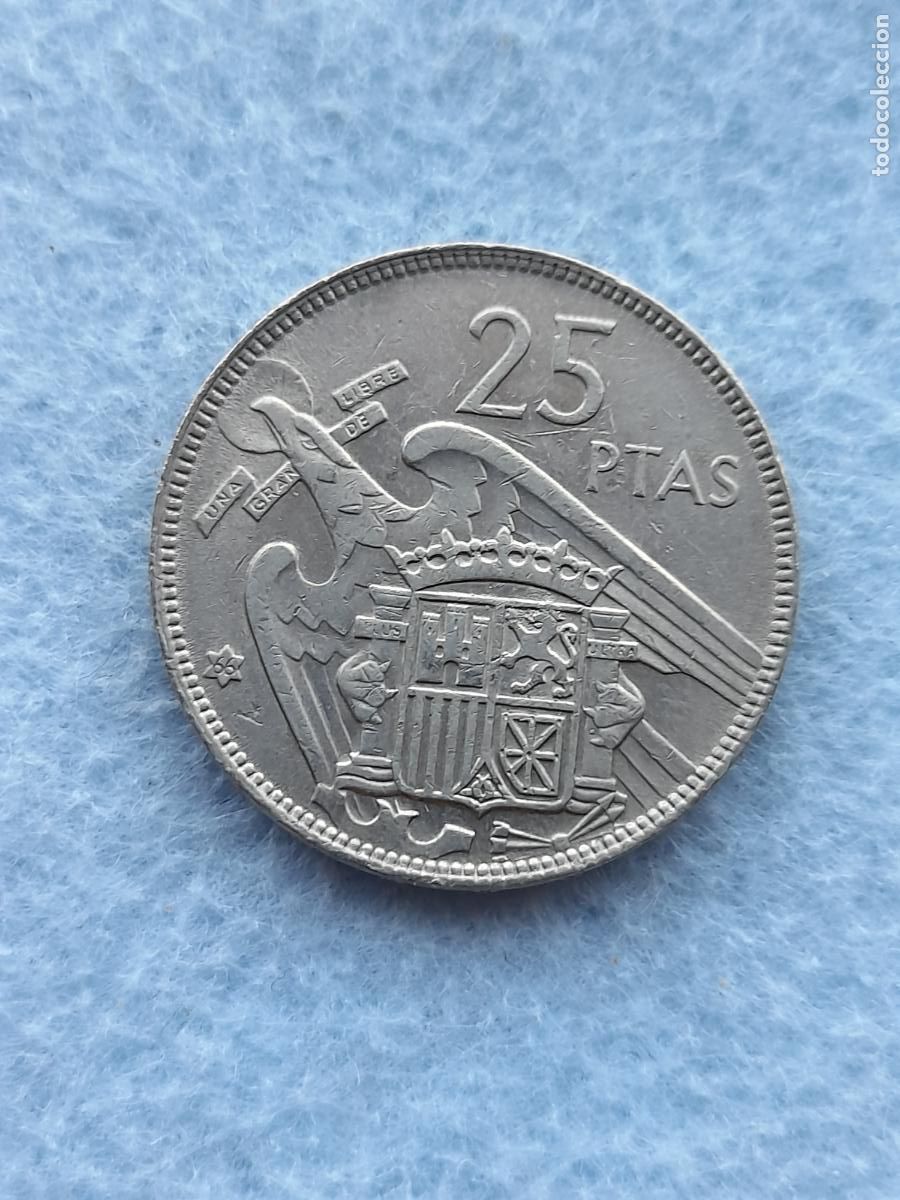 Monedas Franco: Franco. 25 Pesetas. A&ntilde;o 1957 *66.
