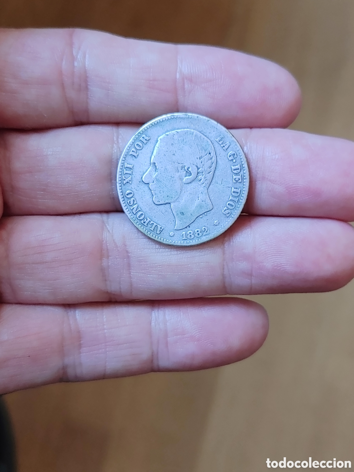 Monedas Franco: Moneda plata Alfonso XII.