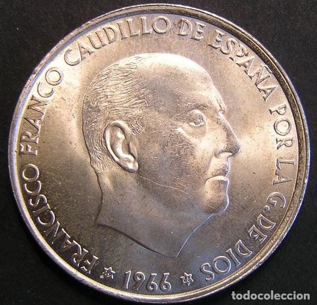 Monedas Franco: ESTADO ESPA&Ntilde;OL - 100 PESETAS DE PLATA 1966 ESTRELLAS 19-66