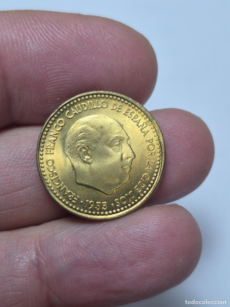 Monedas Franco: NT/ ESTADO ESPA&Ntilde;OL 1 PESETA 1953 *63 ERROR FALLO LAMINACION EN REVERSO (E556)