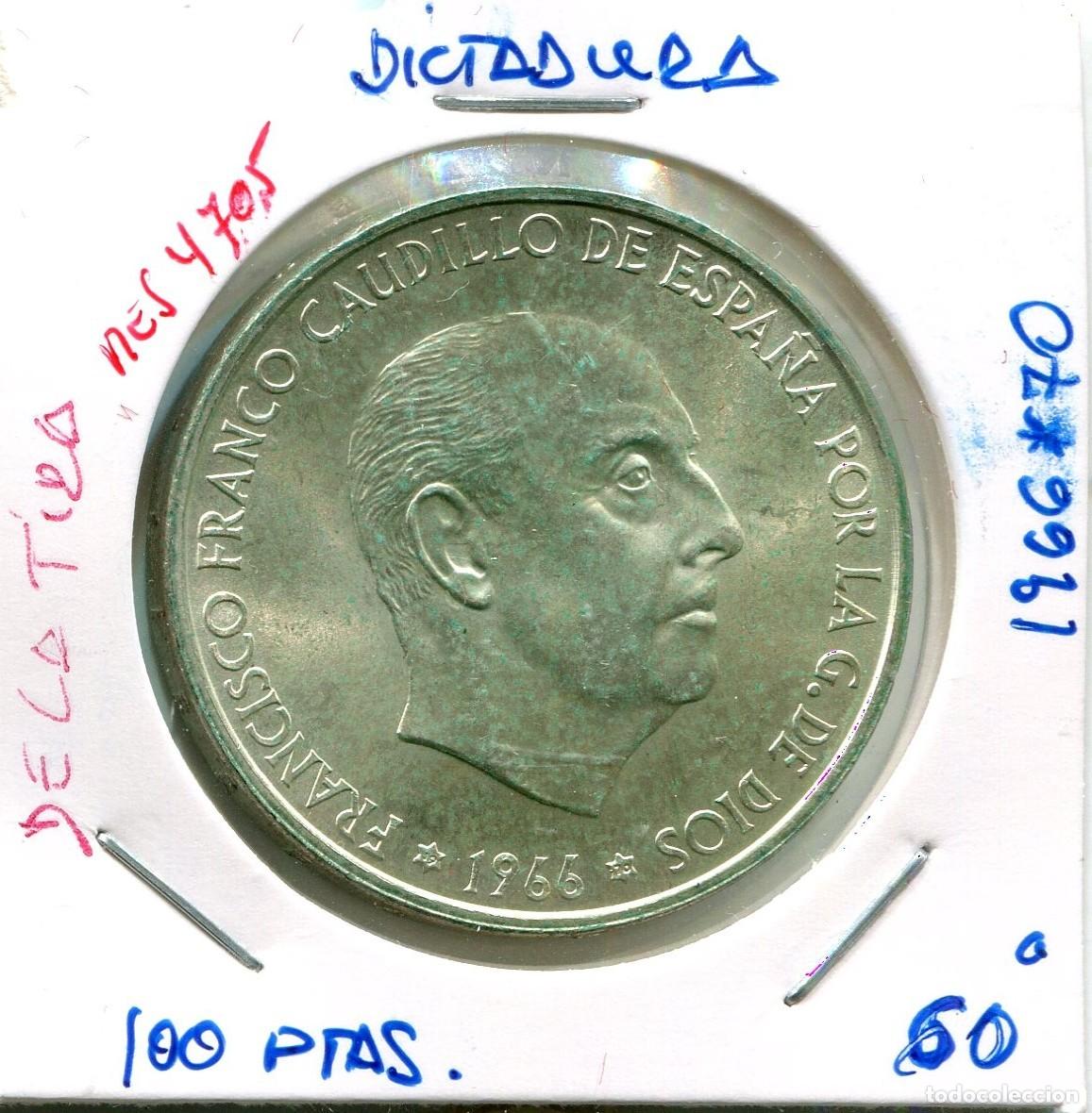 Monedas Franco: 100 PESETAS DICTADURA A&Ntilde;O 1966*70 ( DE LA TIRA ) ( MES4705 )