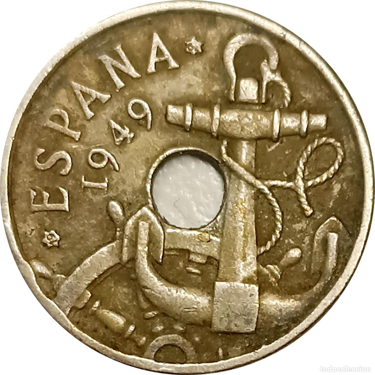 Monedas Franco: &Omega; Espa&ntilde;a. 50 c&eacute;ntimos de 1949 *62 (Dictadura de Franco). KM# 777. (528).