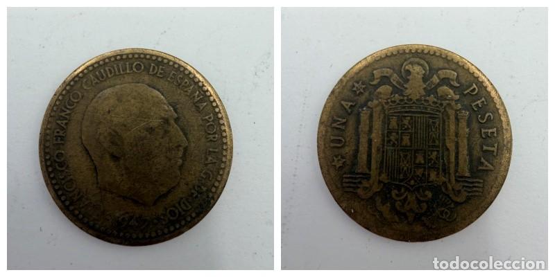 Monedas Franco: MONEDA. ESPA&Ntilde;A. FRANCISCO FRANCO. 1 PESETA. 1947. ESTRELLAS LEGIBLES *19-48*. VER