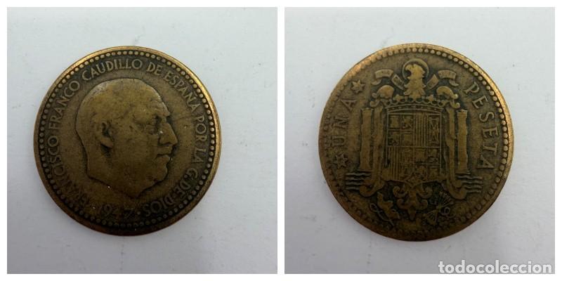 Monedas Franco: MONEDA. ESPA&Ntilde;A. FRANCISCO FRANCO. 1 PESETA. 1947. ESTRELLAS LEGIBLES *19-51*. VER