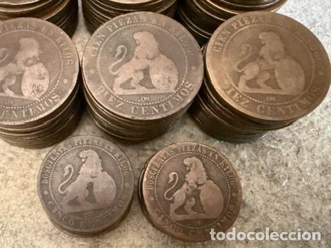 Monedas Franco: Lote de 107 monedas de la Primera Rep&uacute;blica Espa&ntilde;ola, a&ntilde;o 1870