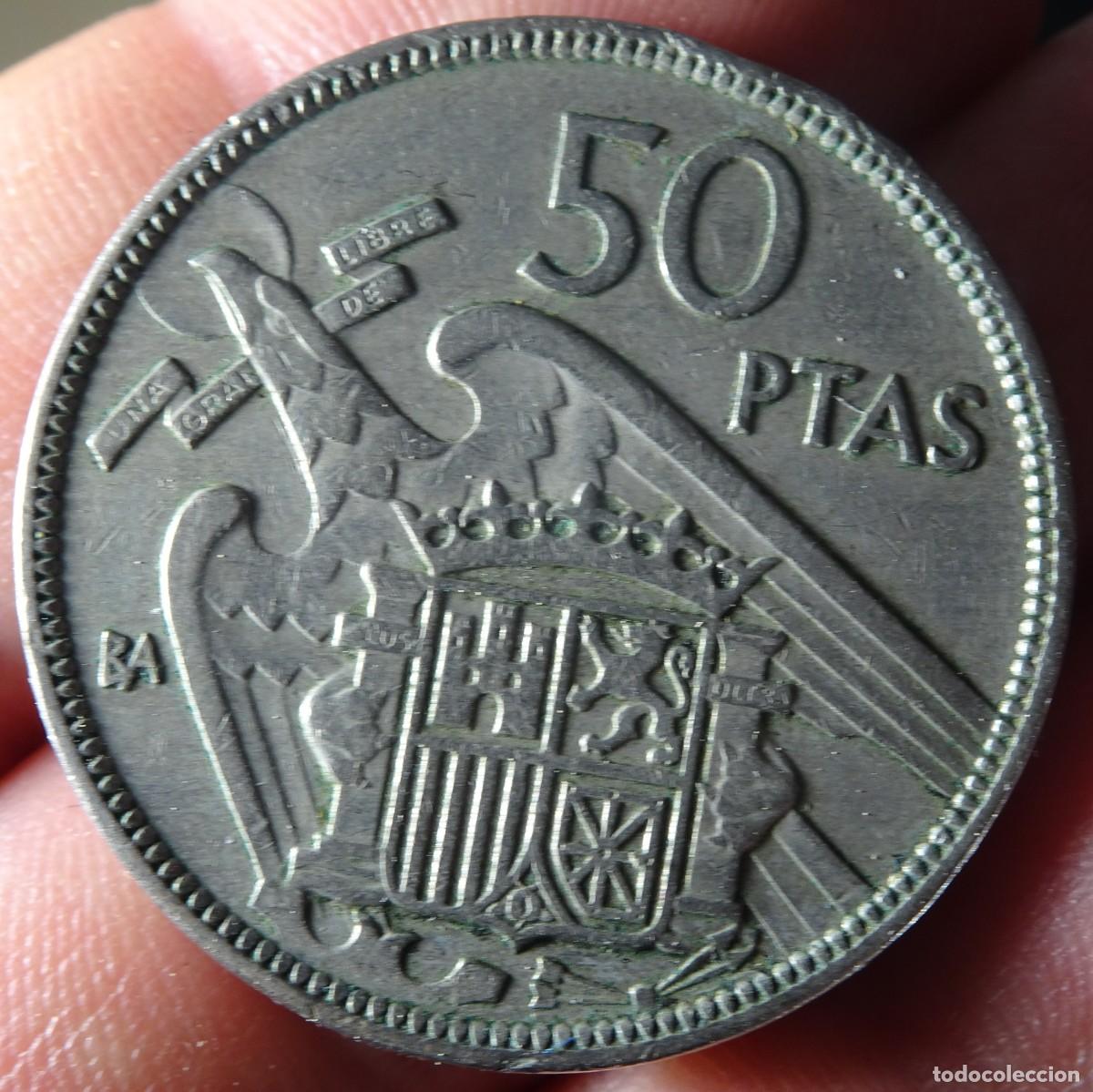 Monedas Franco: ANTIGUA MONEDA DE 50 PESETAS BA, 1957, VER FOTOS