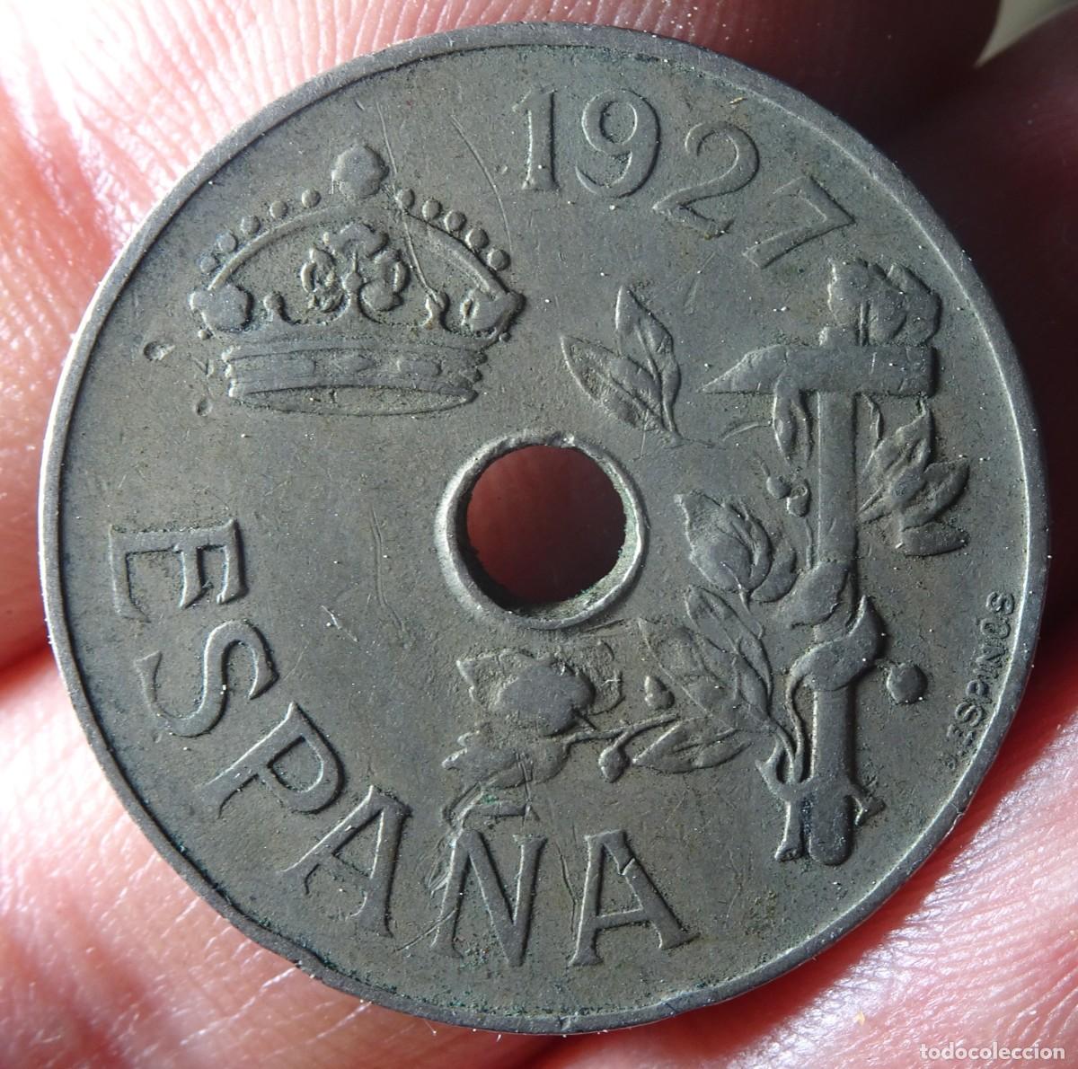 Monedas Franco: ANTIGUA MONEDA 25 C&Eacute;NTIMOS 1927, VER FOTOS