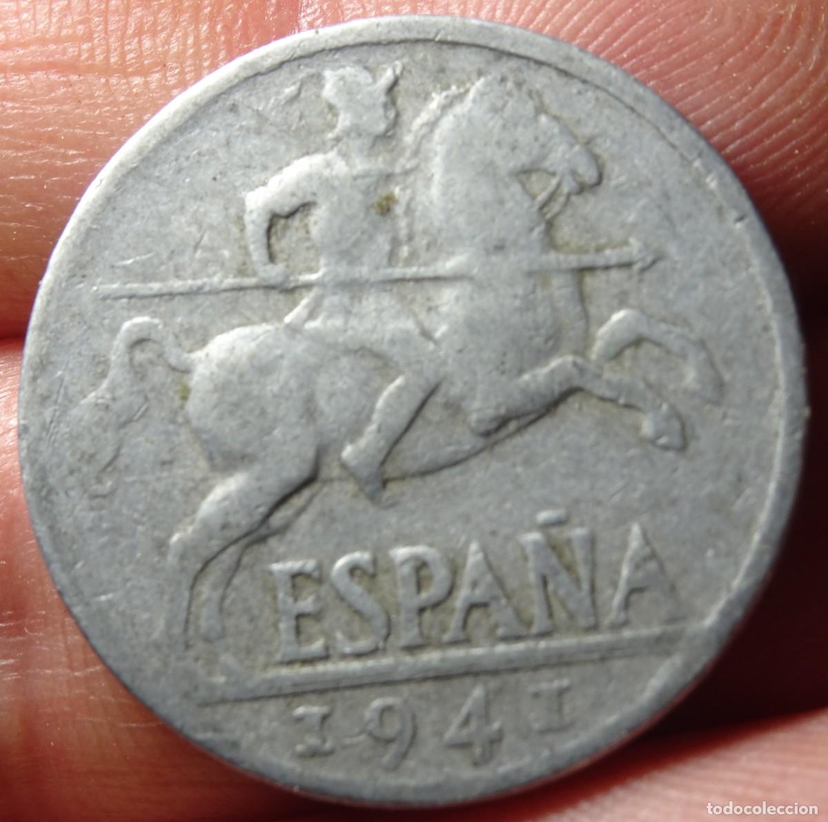 Monedas Franco: ANTIGUA MONEDA 10 C&Eacute;NTIMOS 1941, VER FOTOS