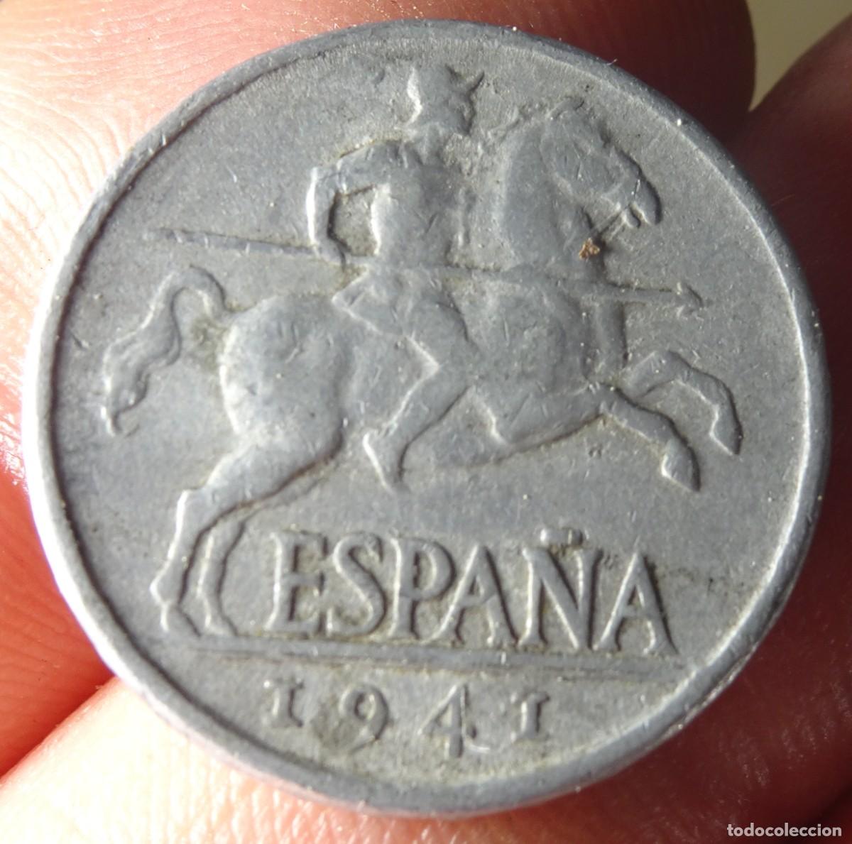 Monedas Franco: ANTIGUA MONEDA 5 C&Eacute;NTIMOS 1941, VER FOTOS