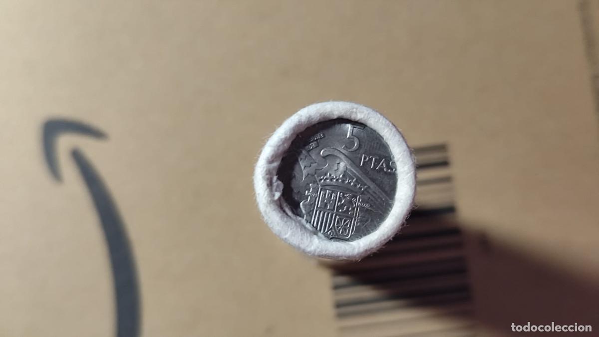 Monedas Franco: Espa&ntilde;a; Cartucho con 50 monedas de 5 Pesetas del a&ntilde;o 1957*67 Sin Circular Lote 149