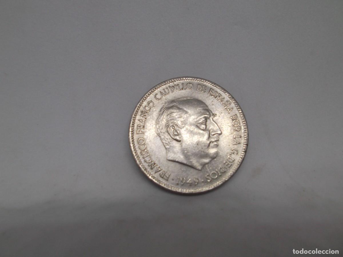Monedas Franco: Moneda de Francisco Franco 1949.Cinco pesetas.Estrella 50