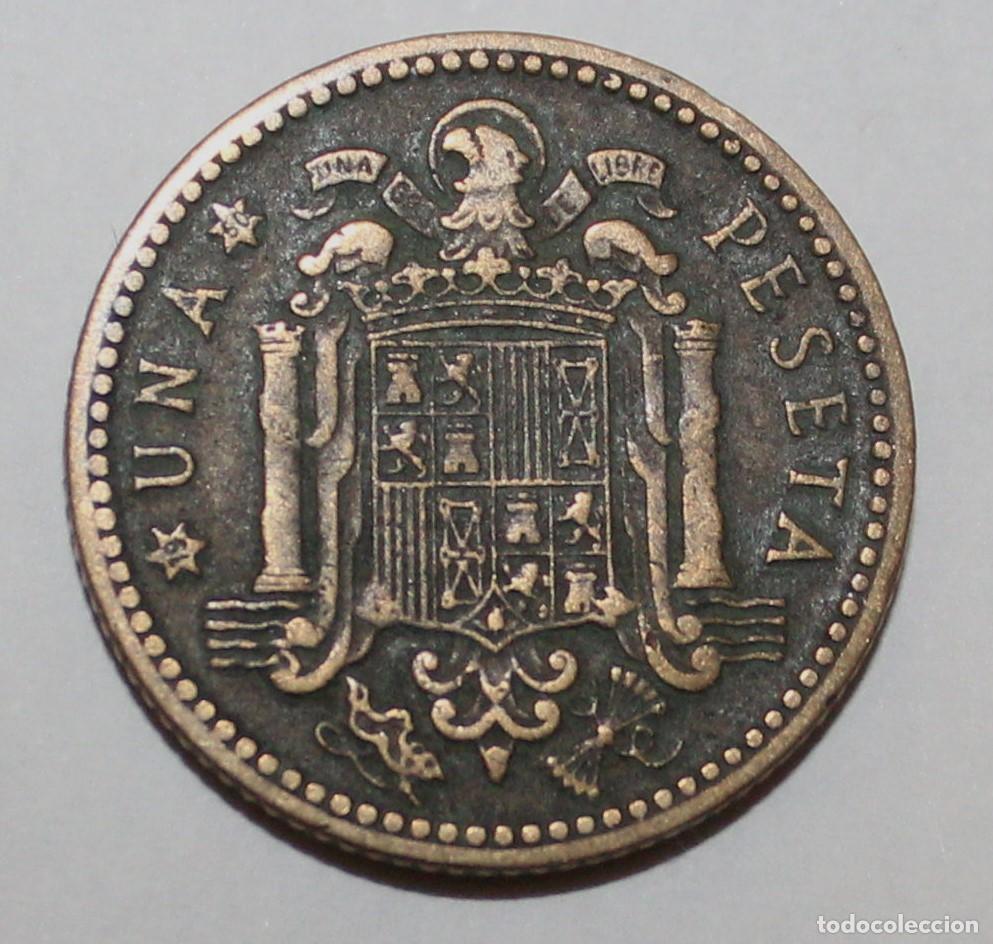 Monedas Franco: MONEDA DE 1 PESETA FRANCO 1947 ESTRELLA 50 (FOTO)