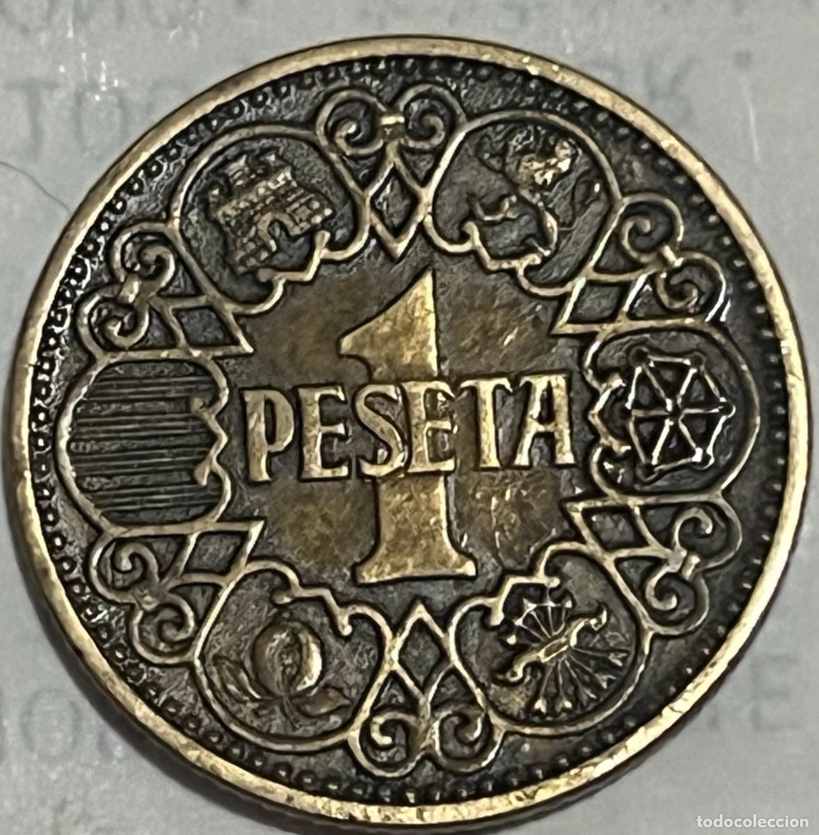 Monete Franco: Moneda 1 Peseta 1944 EBC+ / SC