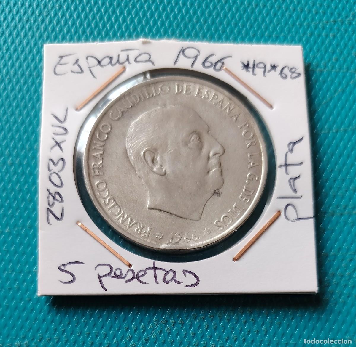 Monedas Franco: MONEDA DE ESPA&Ntilde;A - 100 PESETAS DE PLATA DEL A&Ntilde;O 1966 *19 *68 - PAQUITO - 2803XUL