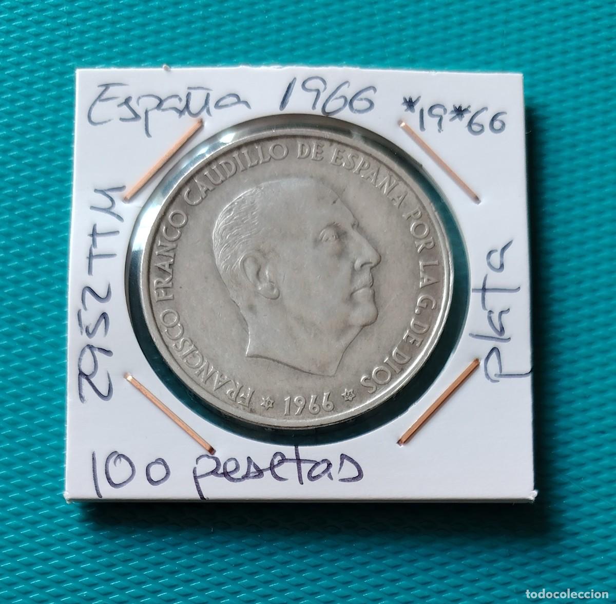 Monedas Franco: MONEDA DE ESPA&Ntilde;A - 100 PESETAS DE PLATA DEL A&Ntilde;O 1966 *19 *66 - PAQUITO - 2952TTM