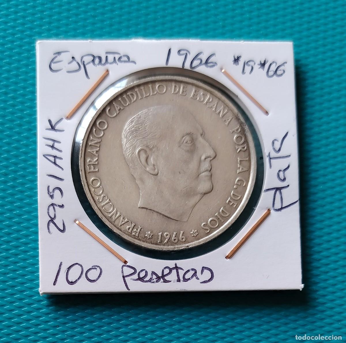 Monedas Franco: MONEDA DE ESPA&Ntilde;A - 100 PESETAS DE PLATA DEL A&Ntilde;O 1966 *19 *66 - PAQUITO - 2951AHK