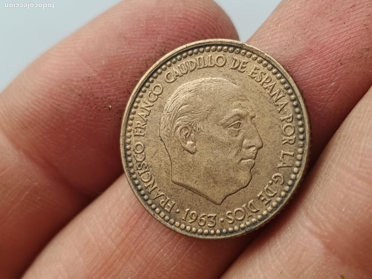 Monedas Franco: 1 peseta 1963 estrella 66 buen estado