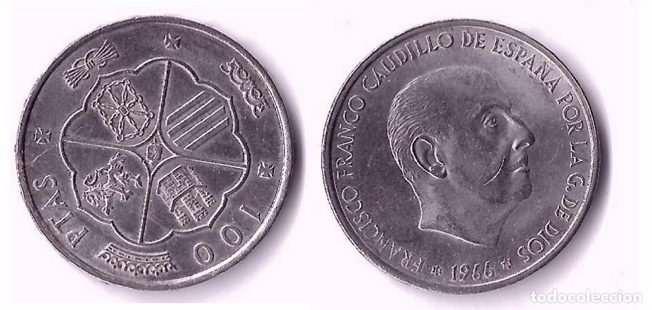Monedas Franco: Magn&iacute;fica Moneda Francisco Franco 100 Pesetas Estrellas 19-68