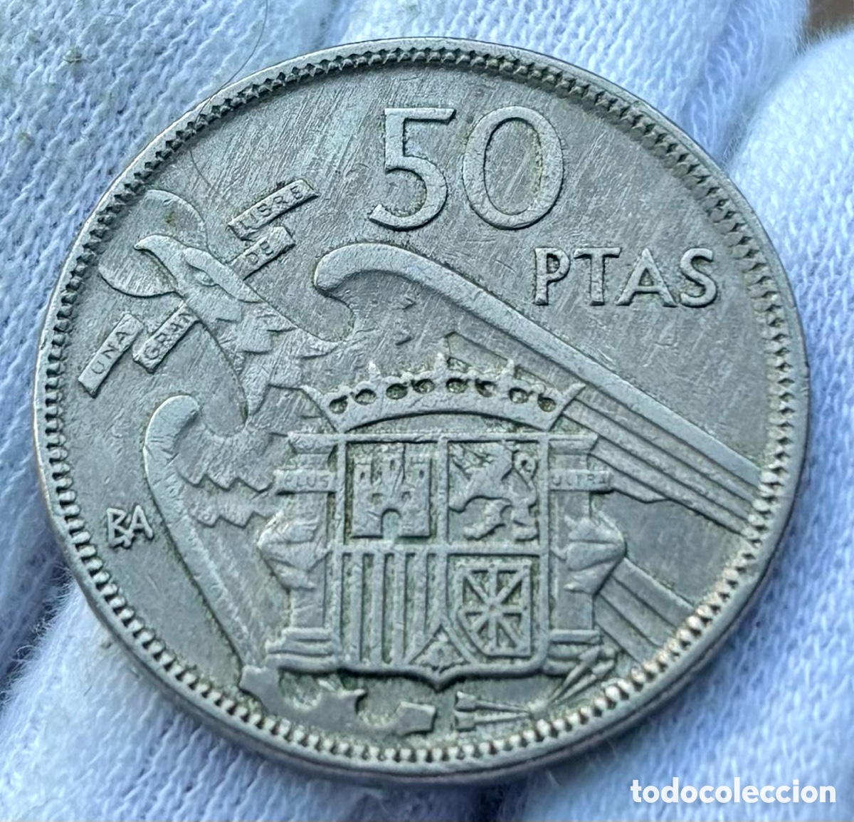Monedas Franco: Moneda 50 Pesetas 1957 BA. Serie Barcelona. Franco