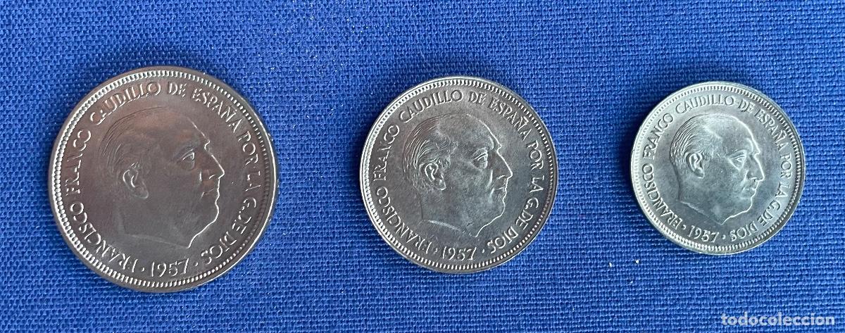 Monedas Franco: I Exposici&oacute;n Iberoamericana de numism&aacute;tica a&ntilde;o 1957 s&egrave;rie BA.