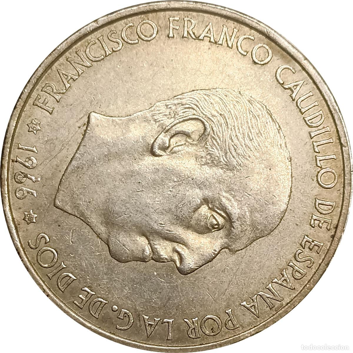 Monedas Franco: &Omega; Espa&ntilde;a. 100 pesetas de 1966 *68 (Dictadura de Franco). KM# 797. (556).