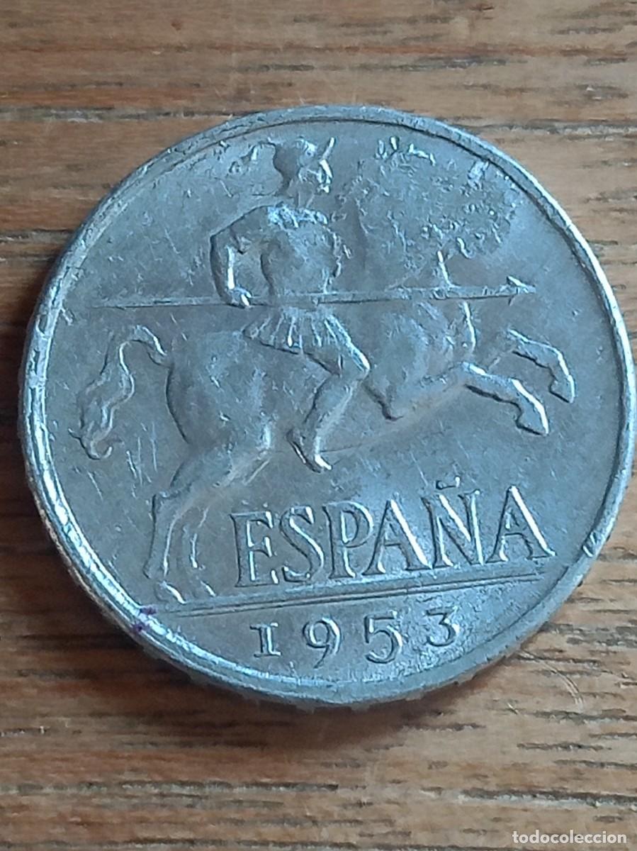 Monedas Franco: DIEZ C&Eacute;NTIMOS 1953 CON DEFECTOS EN ANVERSO Y EN REVERSO.