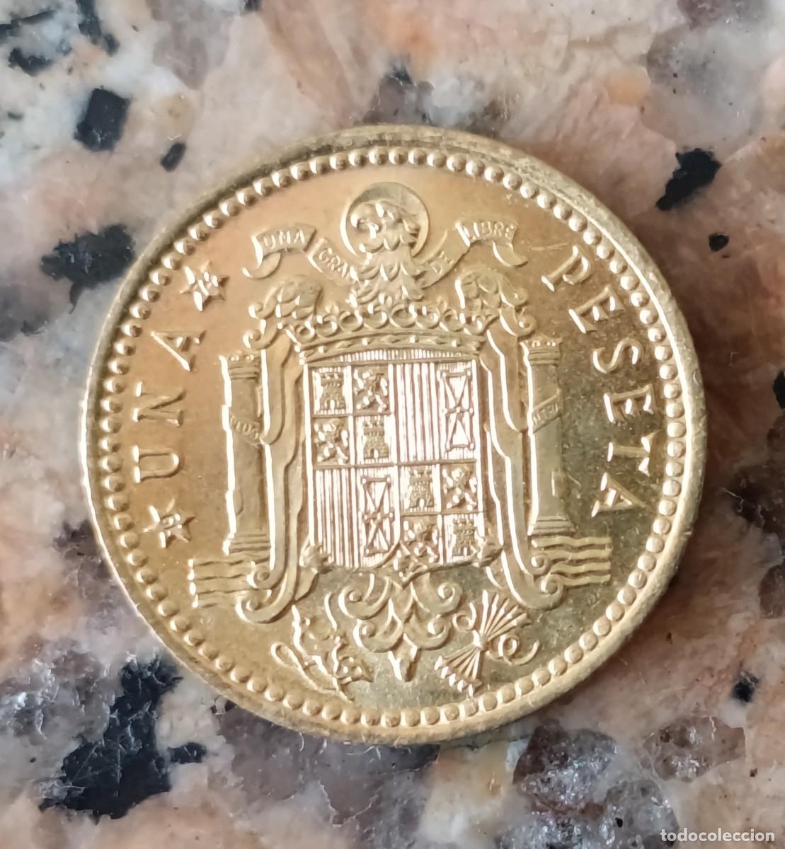 Monedas Franco: Moneda de Franco 1 peseta a&ntilde;o 1966 *19*74 sin circular