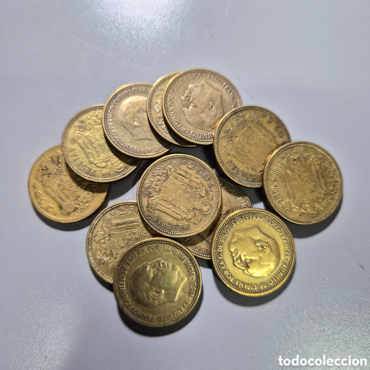 Monedas Franco: Lote de 20 monedas de 2.50 pesetas Franco