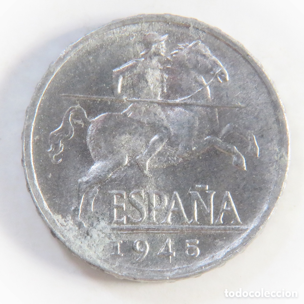 Monedas Franco: 5 C&eacute;ntimos 1945 Estado Espa&ntilde;ol &ndash; Franco &ndash; Jinete Ib&eacute;rico &ndash; SC-Moneda Hist&oacute;rica Espa&ntilde;ola