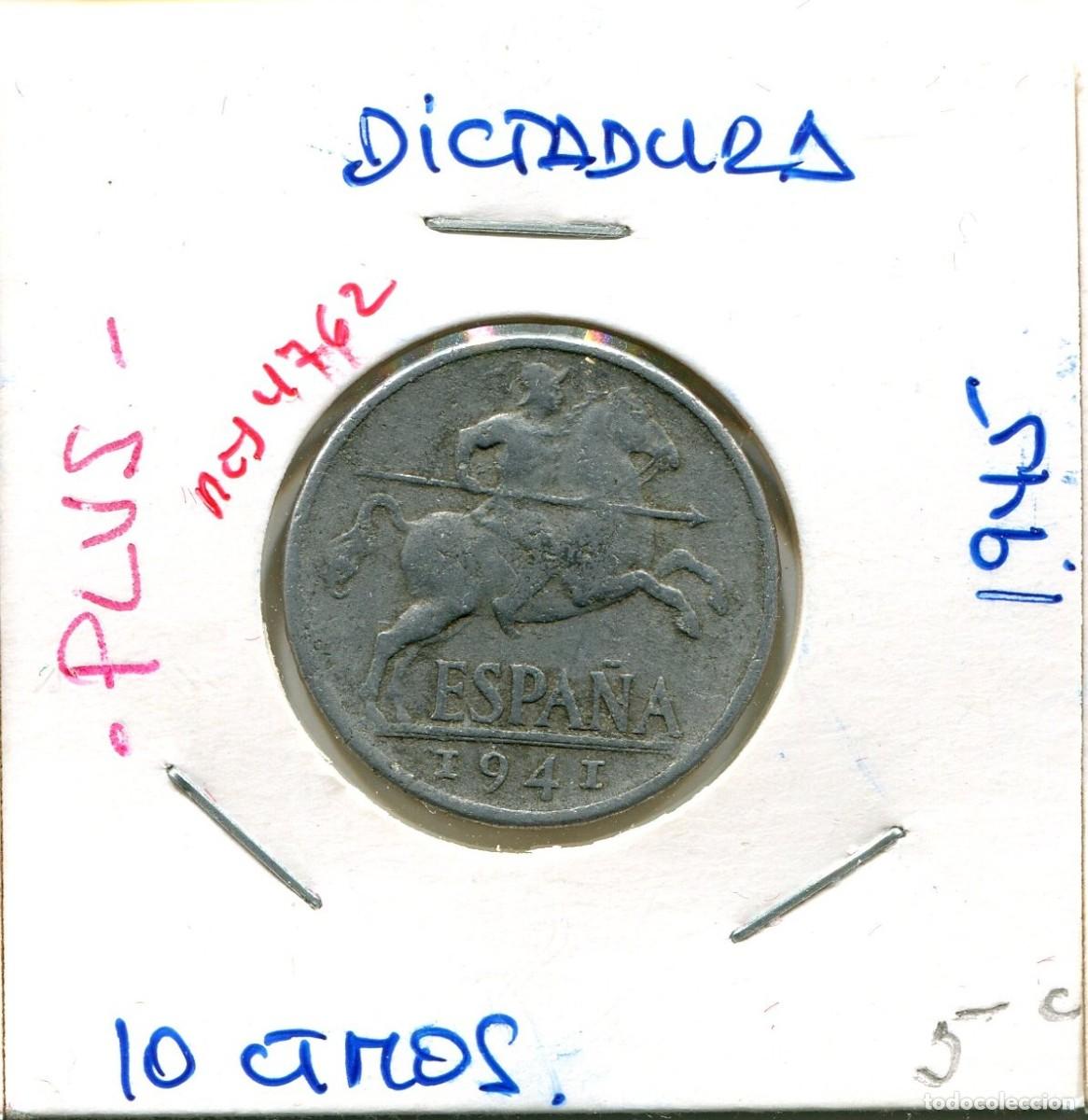 Monedas Franco: 10 CENTIMOS DICTADURA A&Ntilde;O 1945 ( PLVS ) ( MES4762 )