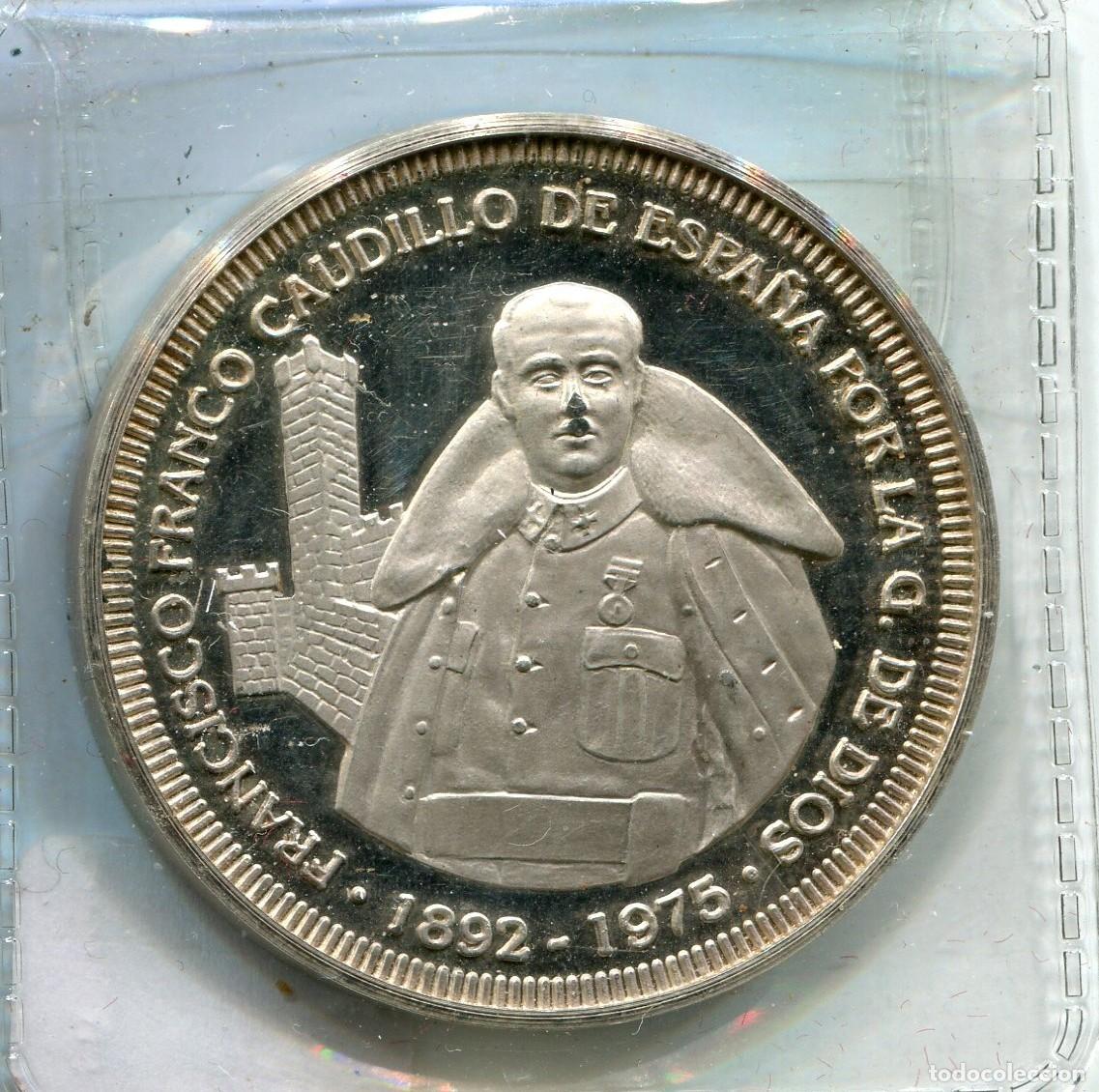 Monedas Franco: UNA ONZA PLATA PURA FRANCISCO FRANCO 1892-1975 ( MES4767 )