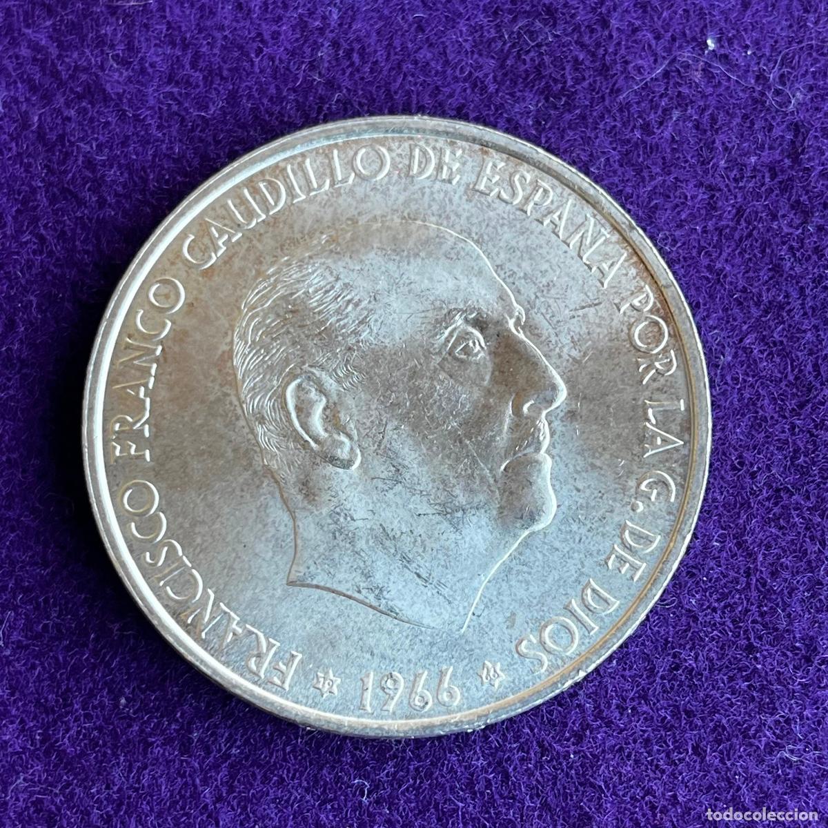 Monedas Franco: MONEDA DE PLATA. 100 PESETAS FRANCO. 1966 *66. SIN CIRCULAR. ORIGINAL.