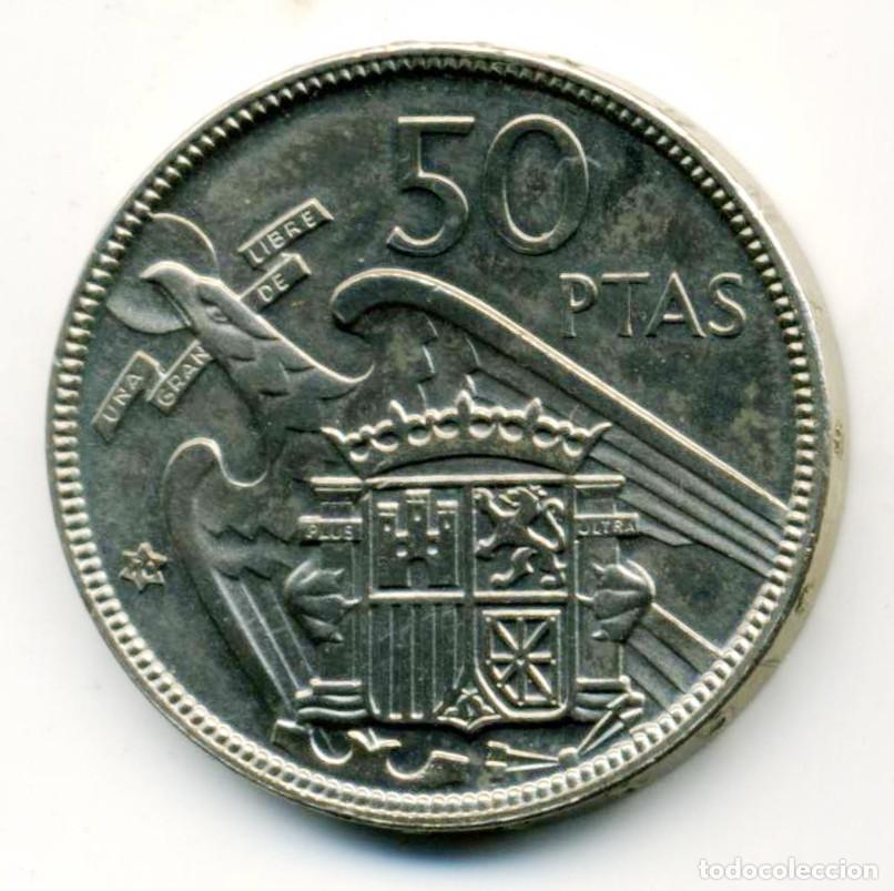 Monedas Franco: XS- FRANCO 50 pesetas 1957 * 70 RARA Y AUT&Eacute;NTICA