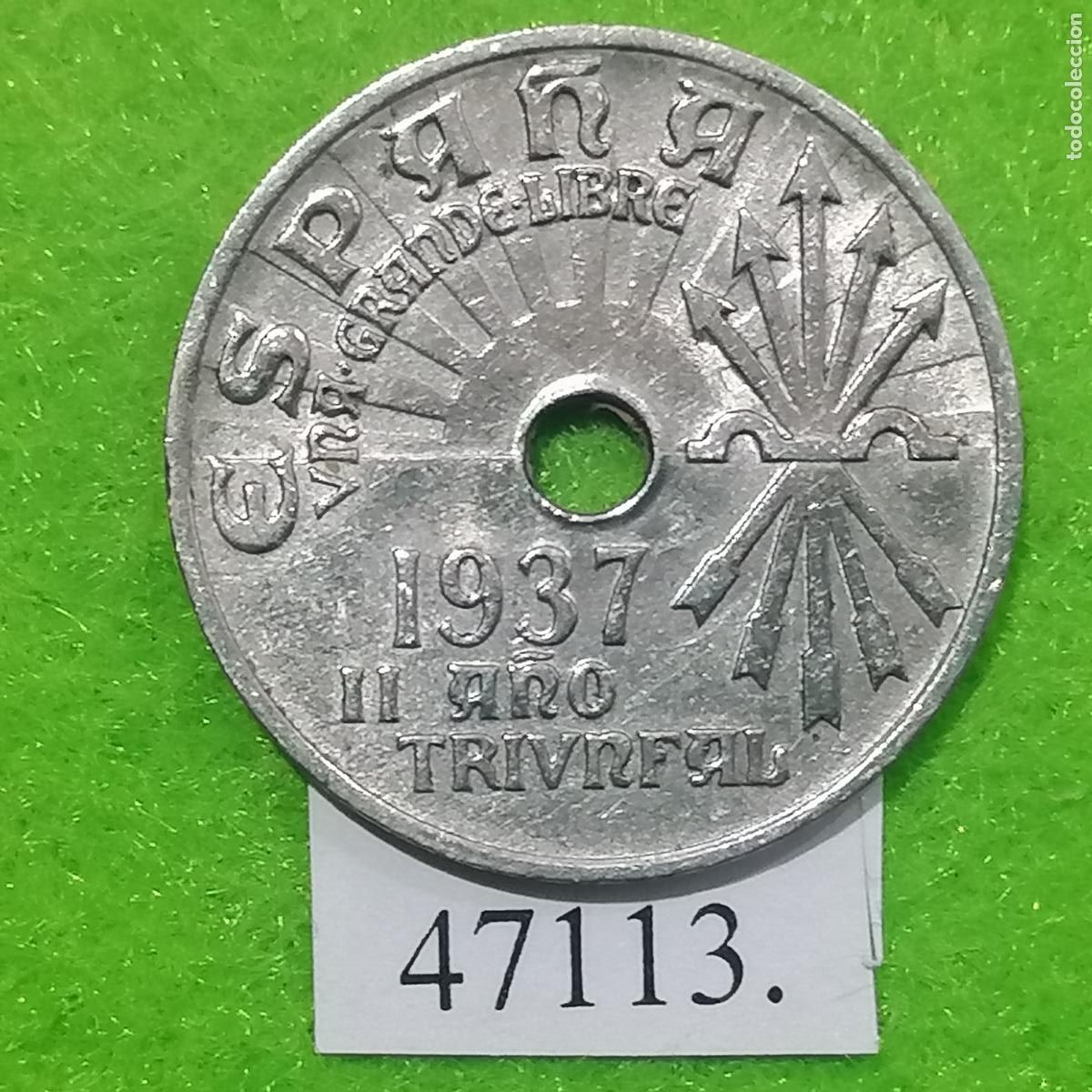 Monedas Franco: Espa&ntilde;a 25 c&eacute;ntimos 1937, Viena, guerra civil, bando nacional, Franco