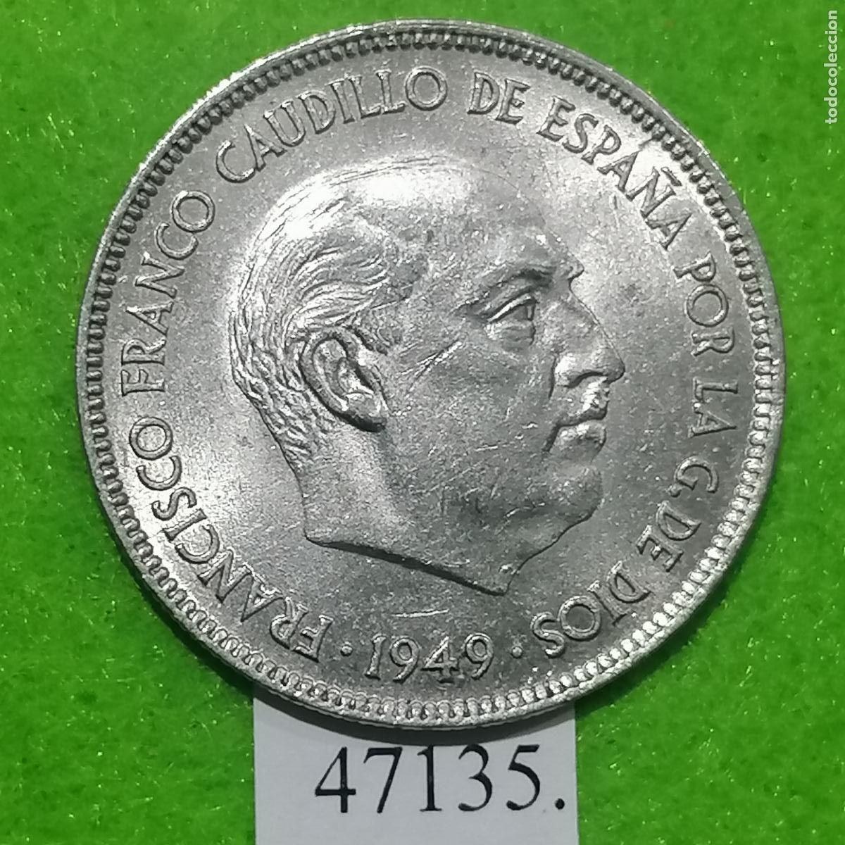 Monedas Franco: Espa&ntilde;a 5 pesetas 1949 50, Franco