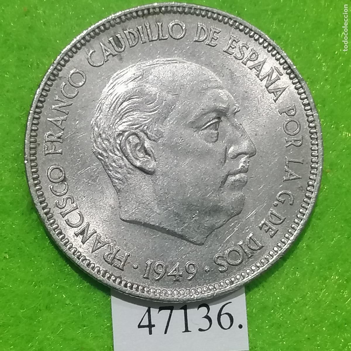 Monedas Franco: Espa&ntilde;a 5 pesetas 1949 50, Franco