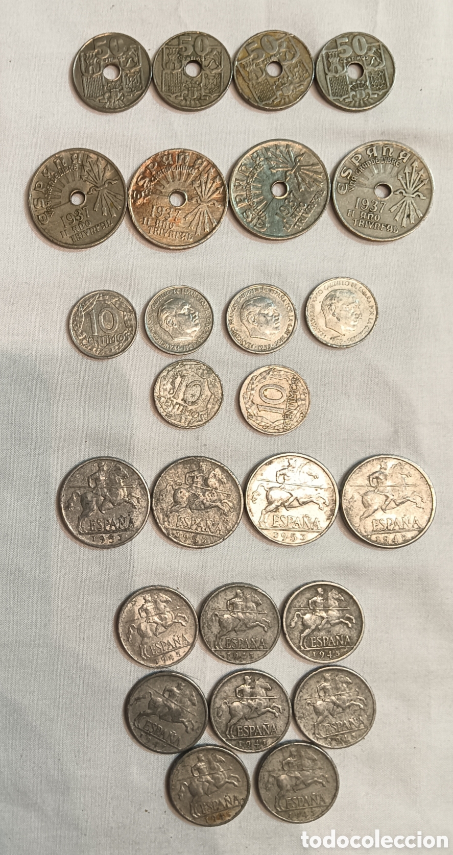 Monedas Franco: LOTE DE MONEDAS ESPA&Ntilde;OLAS - Foto 8
