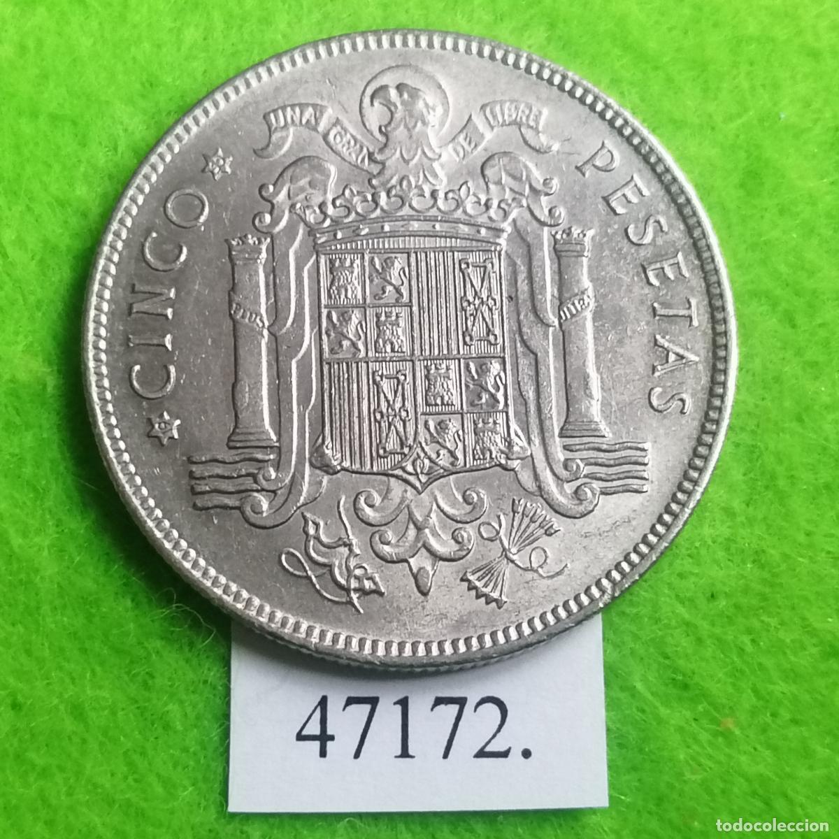 Monedas Franco: Espa&ntilde;a 5 pesetas 1949 50, Franco