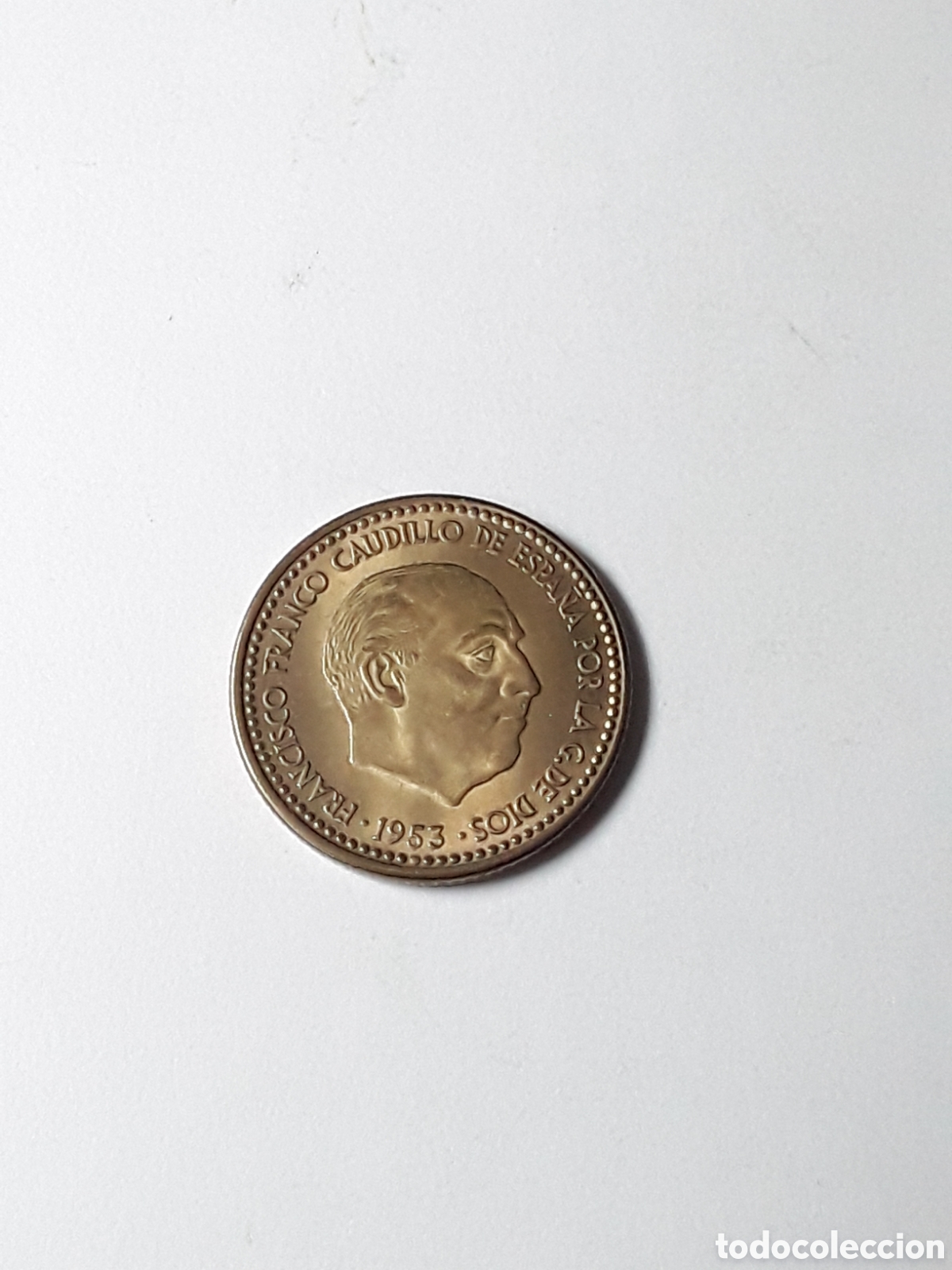 Monedas Franco: 1 PESETA 1953 *56 (1956).SIN CIRCULAR.
