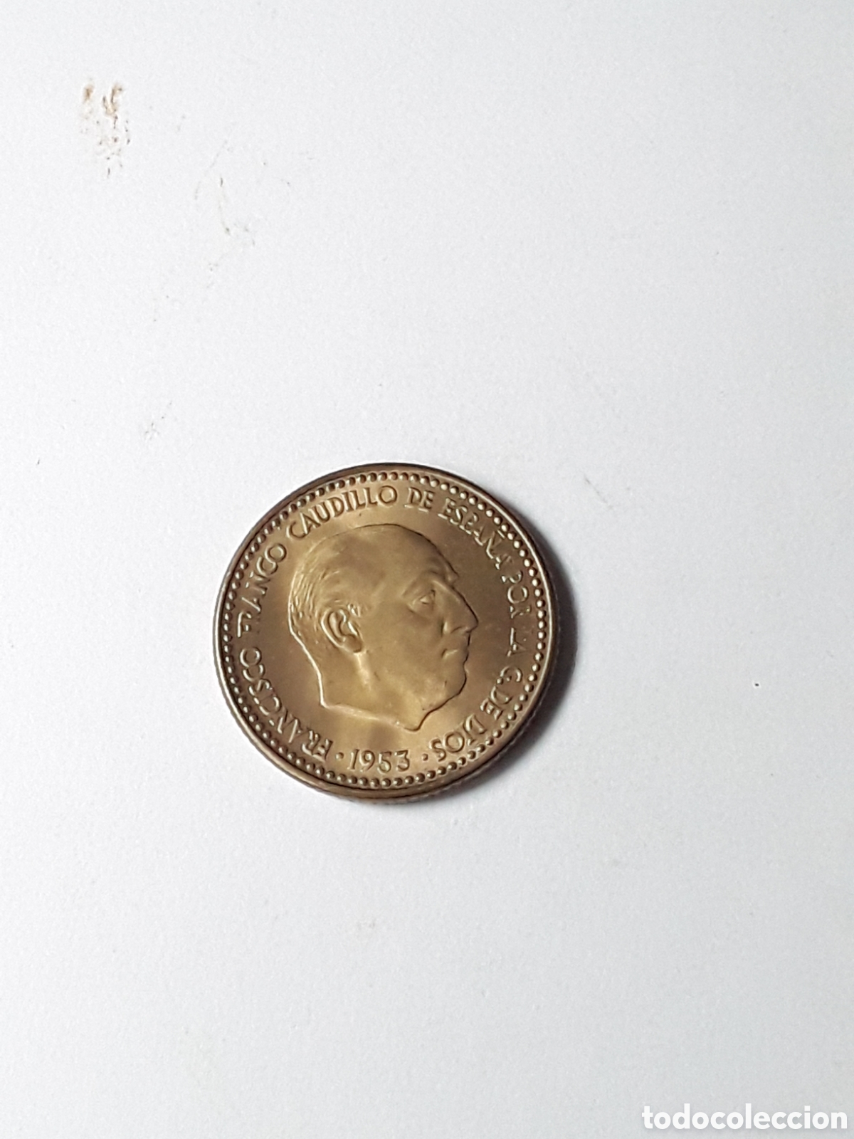 Monedas Franco: 1 PESETA 1953 *54 (1954).SIN CIRCULAR.
