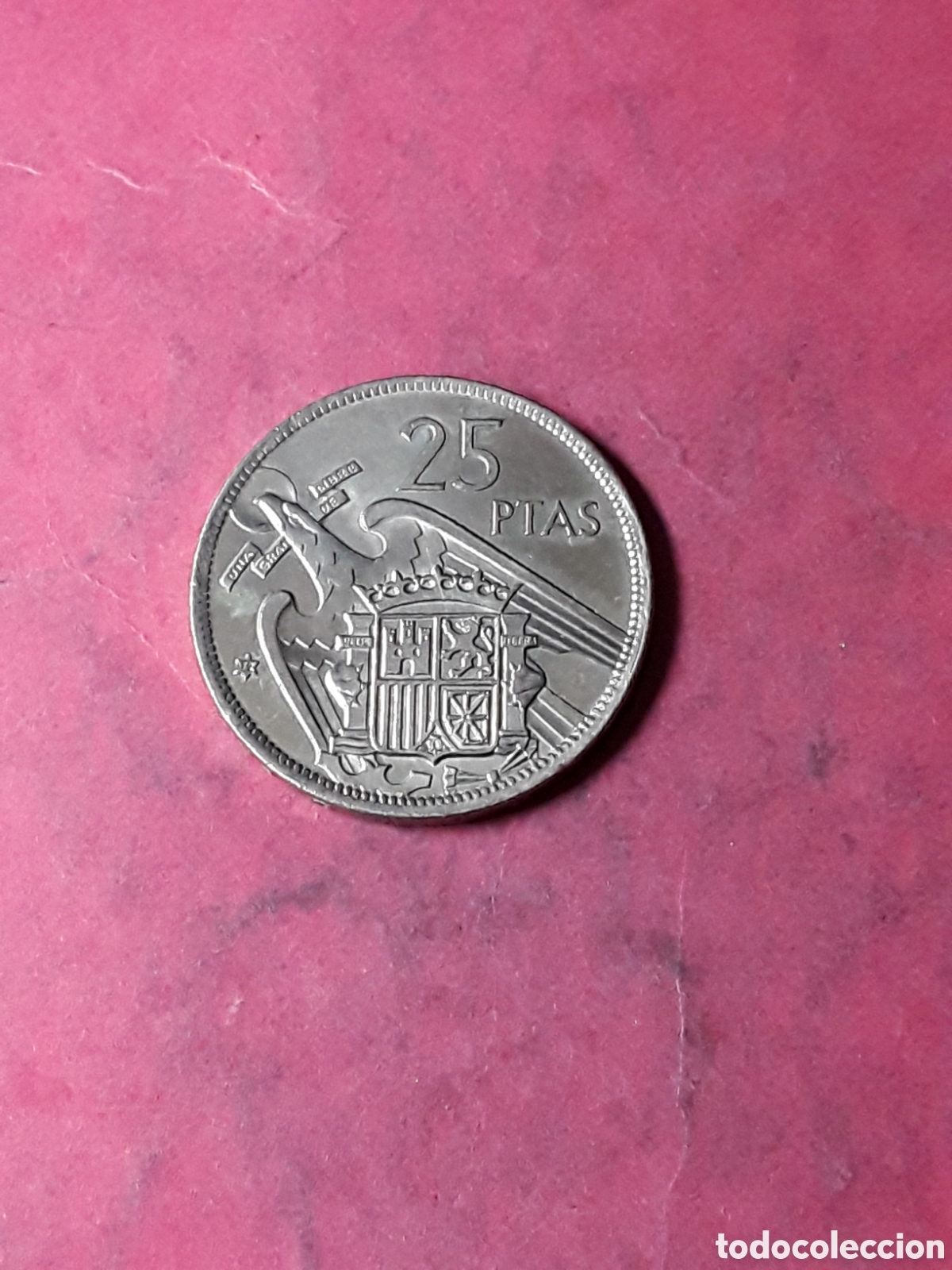 Monedas Franco: 25 PESETAS 1957 *72 (1972).SIN CIRCULAR.